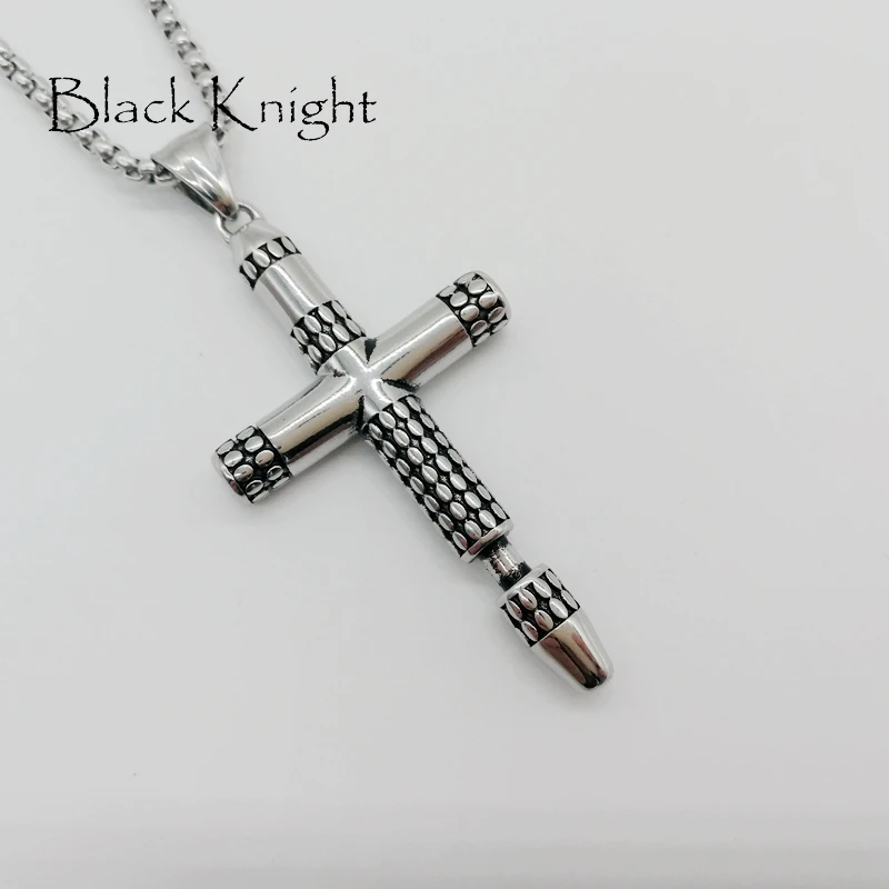 Black Knight Bullet cross pendant necklace Embossed retro silver color cross necklace fashion Stainless steel jewelry BLKN0580
Black Knight Bullet cross pendant necklace Embossed retro silver color cross necklace fashion Stainless steel jewelry BLKN0580