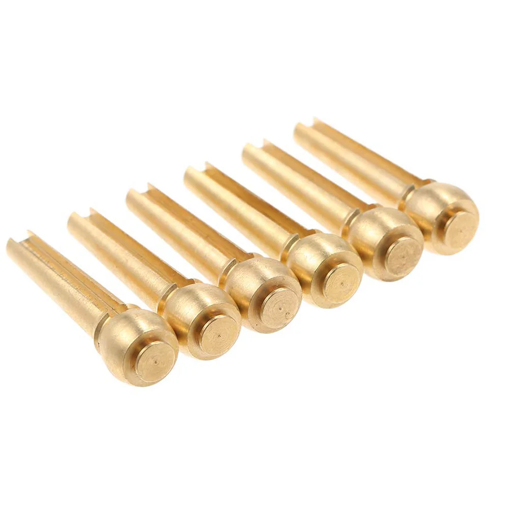 Set of 6pcs Acoustic Guitar String Bridge Pins Solid Brass End Pegs Replacement
Set of 6pcs Acoustic Guitar String Bridge Pins Solid Brass End Pegs Replacement