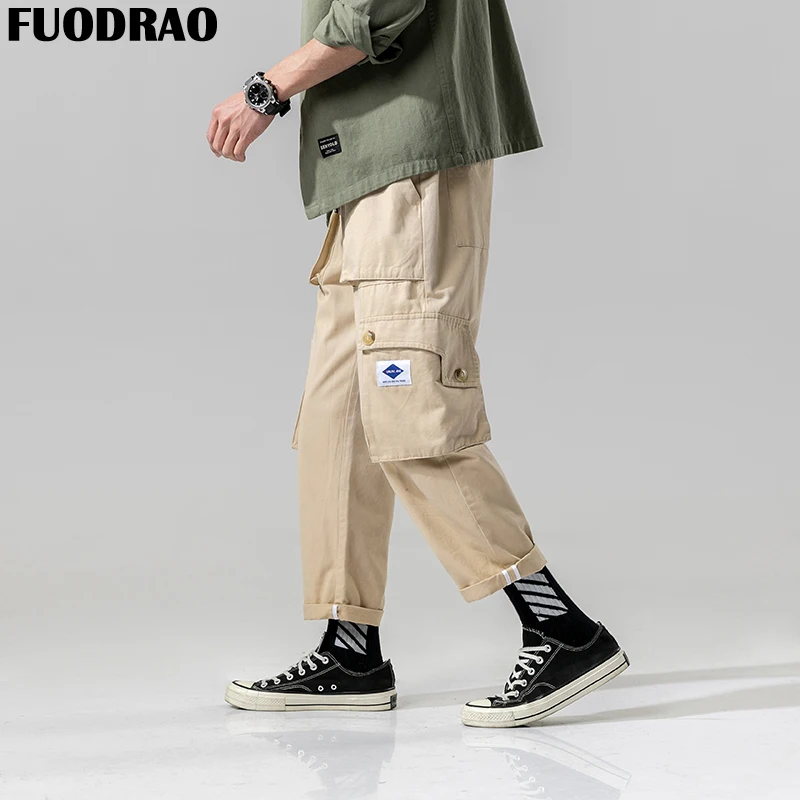 Мужские брюки-карго FUODRAO хлопковые с карманами большие размеры 5XL K121 | Мужская