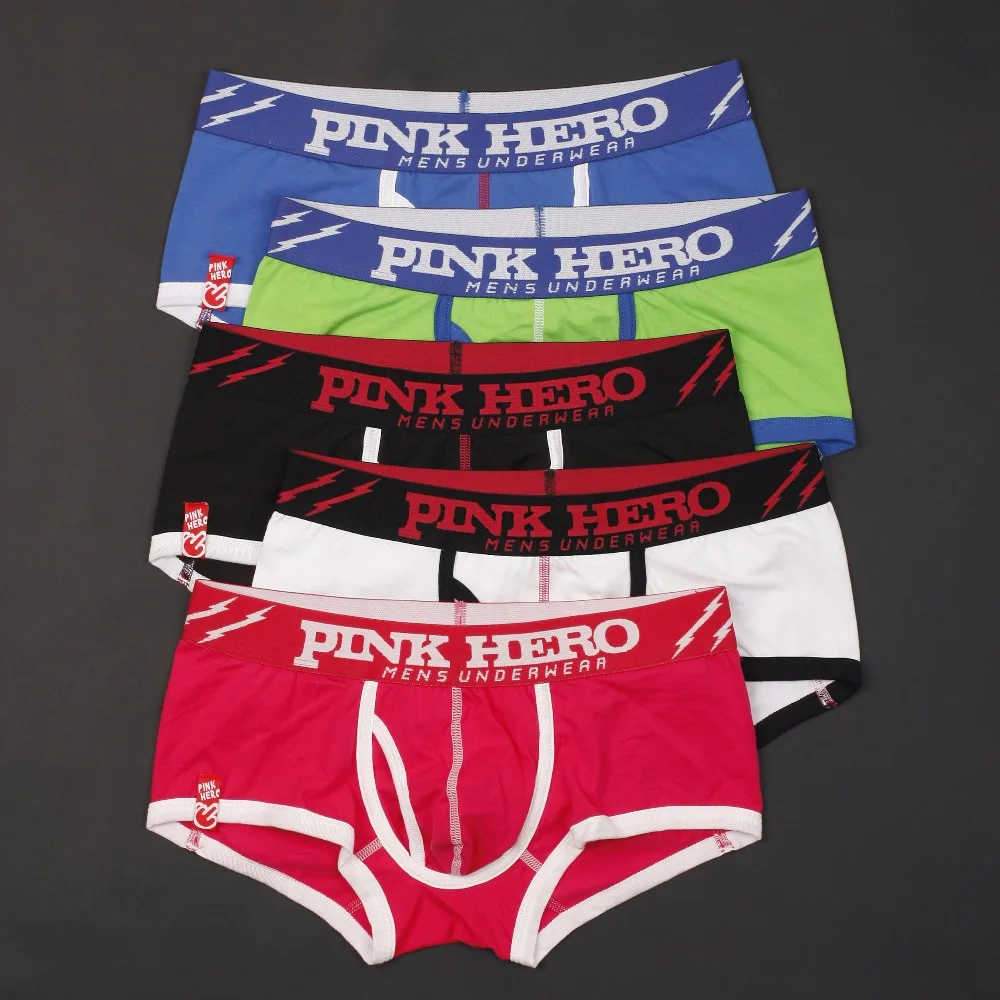 Прохладный мальчик Cuecas 5 шт. Pink Heroes Мужское нижнее белье мужское трусы боксеры с