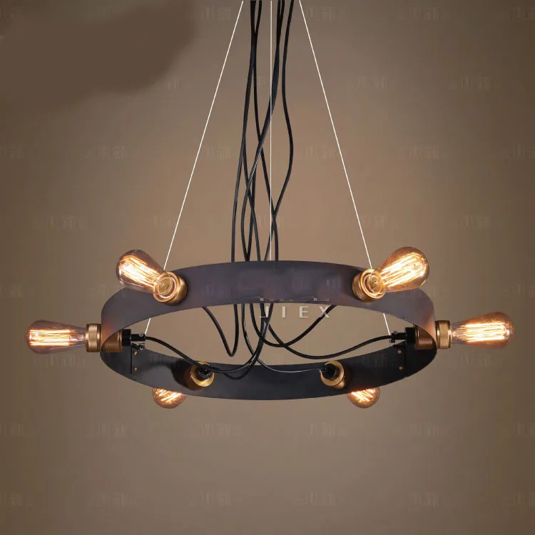 Loft Industrial Retro Iron Black Round Pendant Light Dining Room Bedroom Bar Hanging Lamp Decorative Lighting E27 Edison Bulb
Loft Industrial Retro Iron Black Round Pendant Light Dining Room Bedroom Bar Hanging Lamp Decorative Lighting E27 Edison Bulb