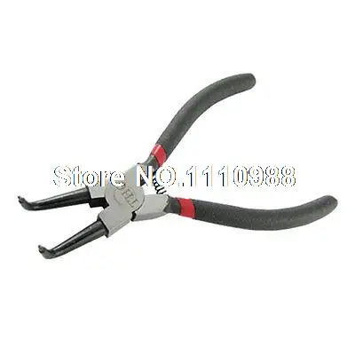Internal Circlip Bent Nose Plier 6" with Black Handle