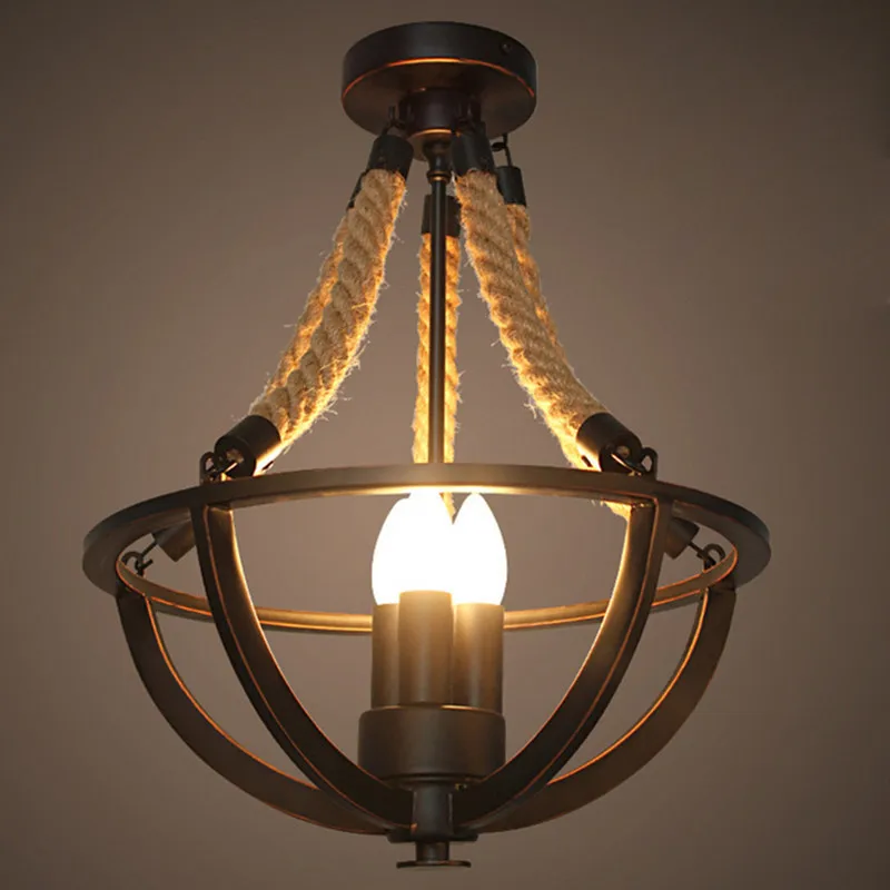 Nordic Retro Industrial Style LED Ceiling Light Vintage Creative Hemp Rope Iron Indoor Hanging Lamp Lights for Restaurant Aisle
Nordic Retro Industrial Style LED Ceiling Light Vintage Creative Hemp Rope Iron Indoor Hanging Lamp Lights for Restaurant Aisle