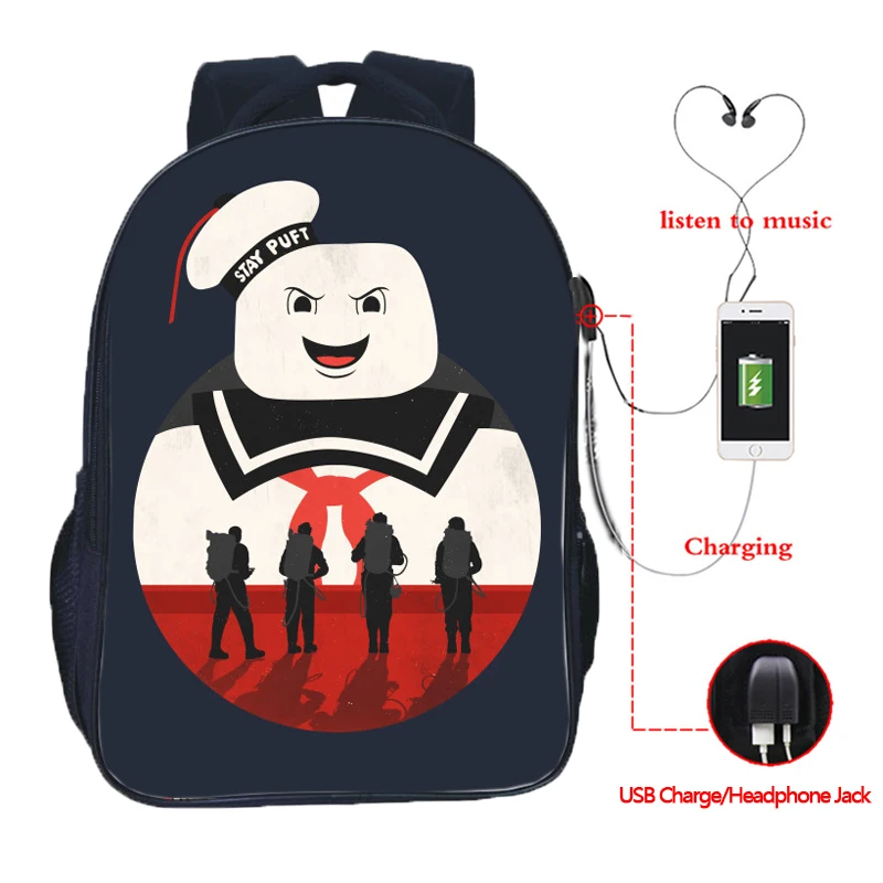 Ghost Busters backpack USB Charge Backpack Students Boys Girls Bags Fashion USB Charging Schoolbag Teens Men Women Backpack
Ghost Busters backpack USB Charge Backpack Students Boys Girls Bags Fashion USB Charging Schoolbag Teens Men Women Backpack