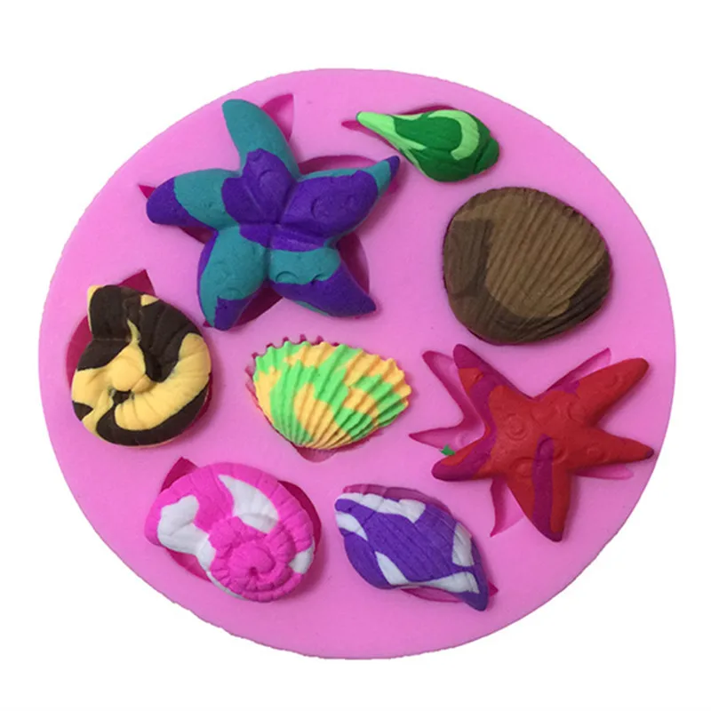 Starfish Shell Shape Silicone Mold Fondant Cake Molds Chocolate Candy Biscuits Ice cube Moulds Baking Cake Decoration Tools
Starfish Shell Shape Silicone Mold Fondant Cake Molds Chocolate Candy Biscuits Ice cube Moulds Baking Cake Decoration Tools