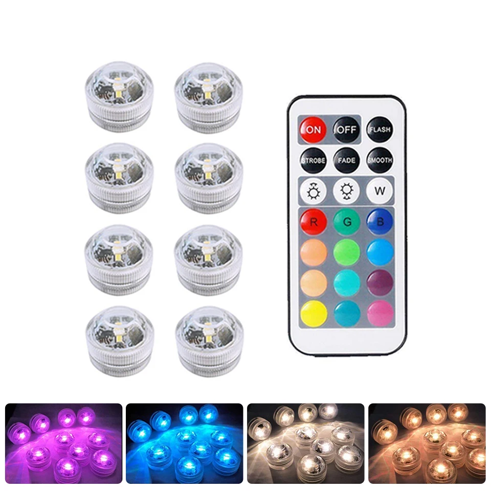 Xsky RGB Submersible LED Underwater Light Battery Operated Night Lamp Tea Lights for Vase Bowls Party Wedding Holiday Decoration
Xsky RGB Submersible LED Underwater Light Battery Operated Night Lamp Tea Lights for Vase Bowls Party Wedding Holiday Decoration