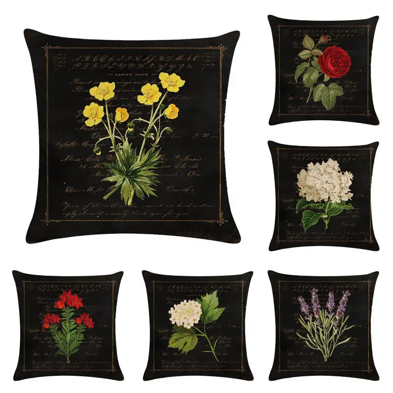 Flower Black Background Cotton Linen Throw Pillow Case Cushion Cover Home Decor Decorative Pillows For Sofa Cushion 45cm*45cm
Flower Black Background Cotton Linen Throw Pillow Case Cushion Cover Home Decor Decorative Pillows For Sofa Cushion 45cm*45cm
