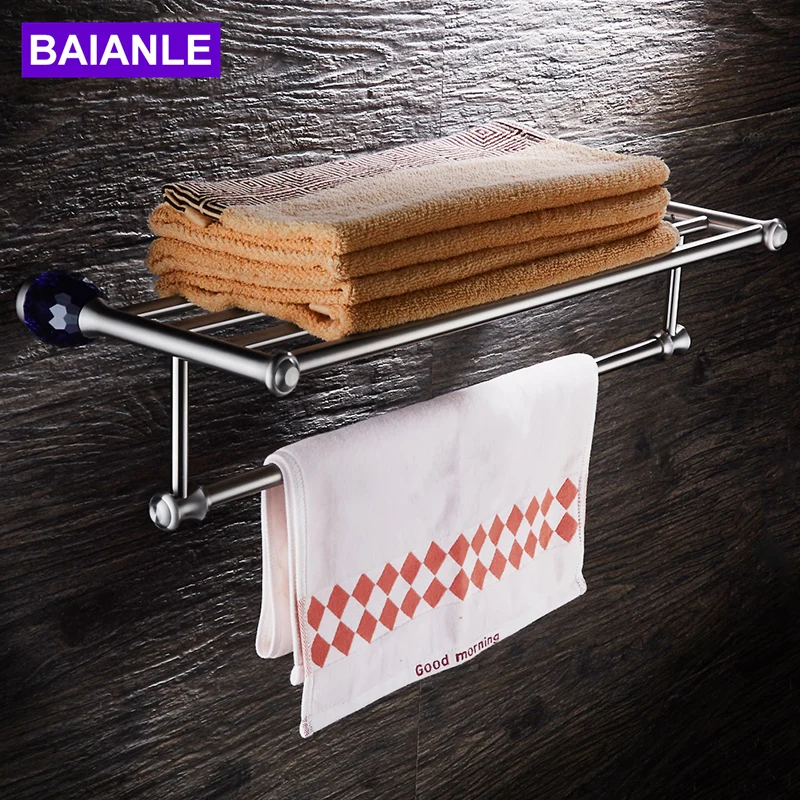 BAIANLE Towel Racks Wall-mounted Stainless Steel 304 Towel Shelf Bathroom Accessories For Home
BAIANLE Towel Racks Wall-mounted Stainless Steel 304 Towel Shelf Bathroom Accessories For Home