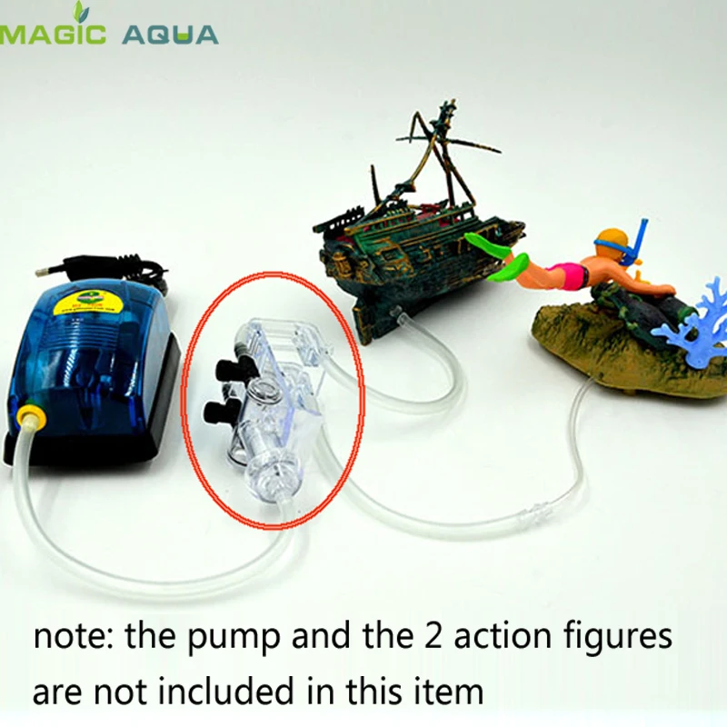 2 Ways Controllable Air Gang Valve Diverter Splitter + Built In Check Valve for Aquarium Air Pump
2 Ways Controllable Air Gang Valve Diverter Splitter + Built In Check Valve for Aquarium Air Pump