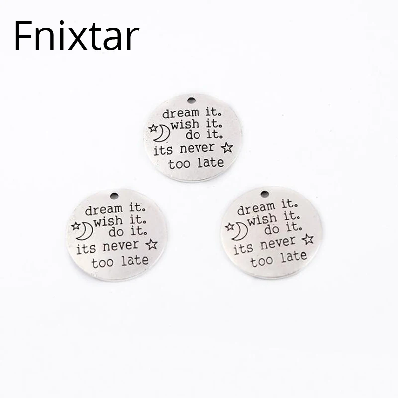 Fnixtar Fashion Message Charms Pendant 25mm Metal Charm For Women Jewelry Making DIY Alphabet Alloy Charm 20pcs/lot
Fnixtar Fashion Message Charms Pendant 25mm Metal Charm For Women Jewelry Making DIY Alphabet Alloy Charm 20pcs/lot