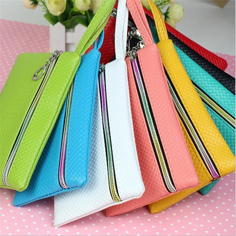 Mini coin purse promotional gift bag phone bag Multicolor PU zipper wallet mobile phone pouch W9103
Mini coin purse promotional gift bag phone bag Multicolor PU zipper wallet mobile phone pouch W9103
