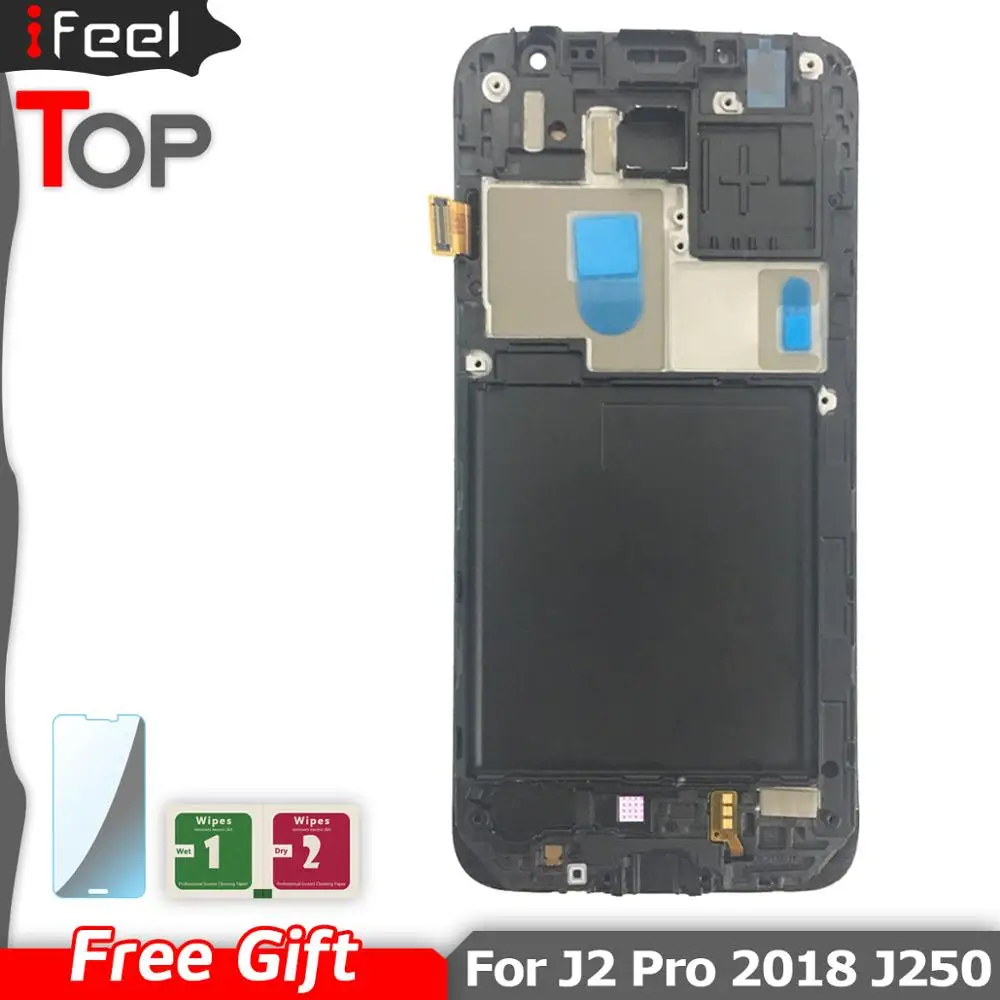 ЖК дисплей с рамкой для Samsung Galaxy J2 Pro 2018 J250 J250F сенсорным экраном и дигитайзером в