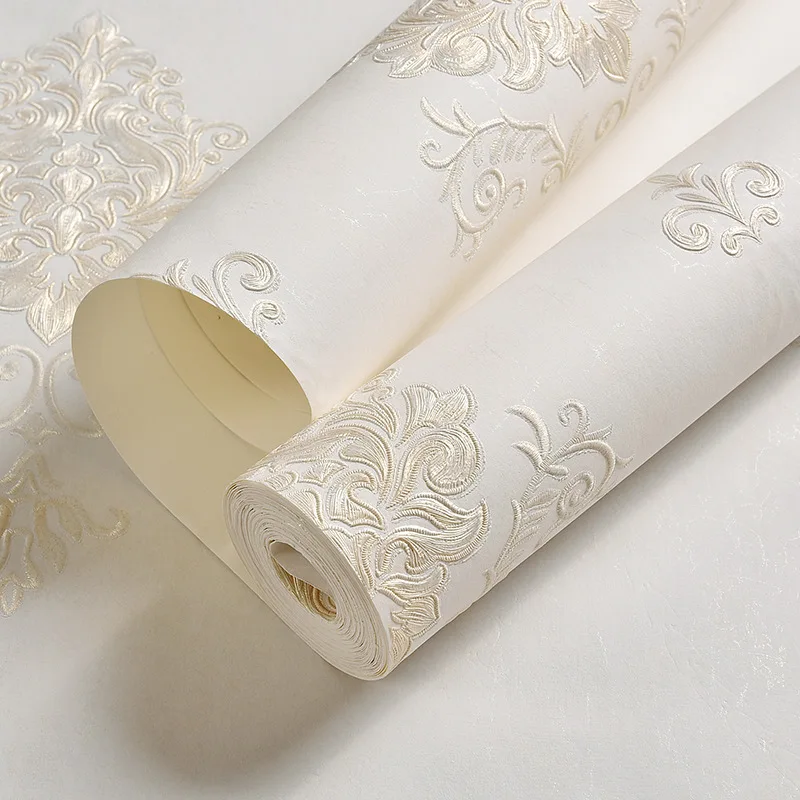 Beibehang Simple European-style non-woven bedroom wallpaper luxury 3d Embossed living room TV background wallpaper roll behang
Beibehang Simple European-style non-woven bedroom wallpaper luxury 3d Embossed living room TV background wallpaper roll behang