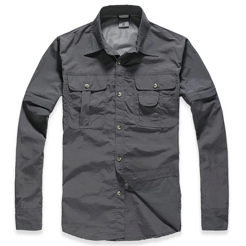 Brand Men Summer Autumn Quick Dry Anti UV Breathable Outdoor Sport Removable Shirts Camping Hiking Climbing Fishing Shirts
Brand Men Summer Autumn Quick Dry Anti UV Breathable Outdoor Sport Removable Shirts Camping Hiking Climbing Fishing Shirts