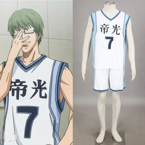 Kuroko no Basuke Boys' Basketball Uniform Midorima Shintaro No.7 2nd Version Cosplay Costume Men sportswear uniform dress
Kuroko no Basuke Boys' Basketball Uniform Midorima Shintaro No.7 2nd Version Cosplay Costume Men sportswear uniform dress