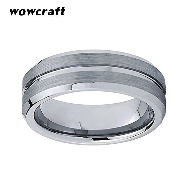 Women Mens Wedding Ring Tungsten Engagement rings Brushed Matte Grooved Center Comfort Fit Wedding Band
Women Mens Wedding Ring Tungsten Engagement rings Brushed Matte Grooved Center Comfort Fit Wedding Band