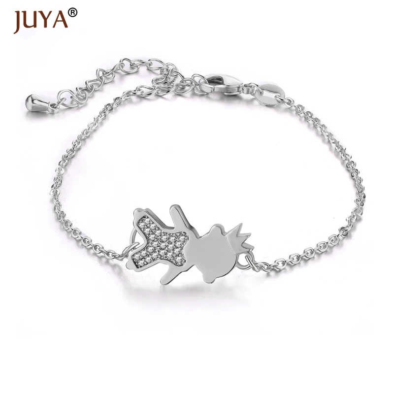 JUYA Summer Latest DIY Popular Lucky Crown Girl Boy Kids Mama Charms Zircon Copper Bracelet Kawaii Jewelry For Mom Women Gift
JUYA Summer Latest DIY Popular Lucky Crown Girl Boy Kids Mama Charms Zircon Copper Bracelet Kawaii Jewelry For Mom Women Gift