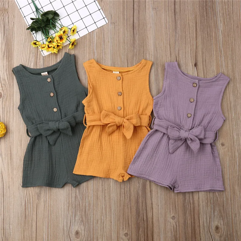 Summer Baby Girl Rompers 2019 Newborn Baby Clothes Toddler Summer Sleeveless Solid Romper With Belt Headband One-Pieces Jumpsuit
Summer Baby Girl Rompers 2019 Newborn Baby Clothes Toddler Summer Sleeveless Solid Romper With Belt Headband One-Pieces Jumpsuit