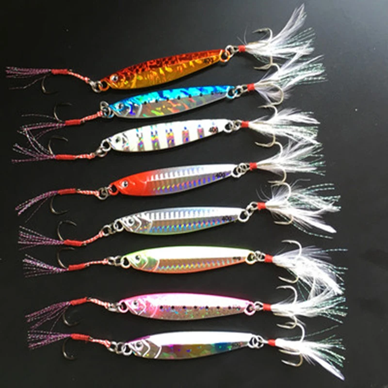 8 Pcs/Lot Sinking Fishing Jigging Lure With Double Hooks Laser Jig Bait Quality Sea Fishing Lure 24g 30g 40g 60g
8 Pcs/Lot Sinking Fishing Jigging Lure With Double Hooks Laser Jig Bait Quality Sea Fishing Lure 24g 30g 40g 60g