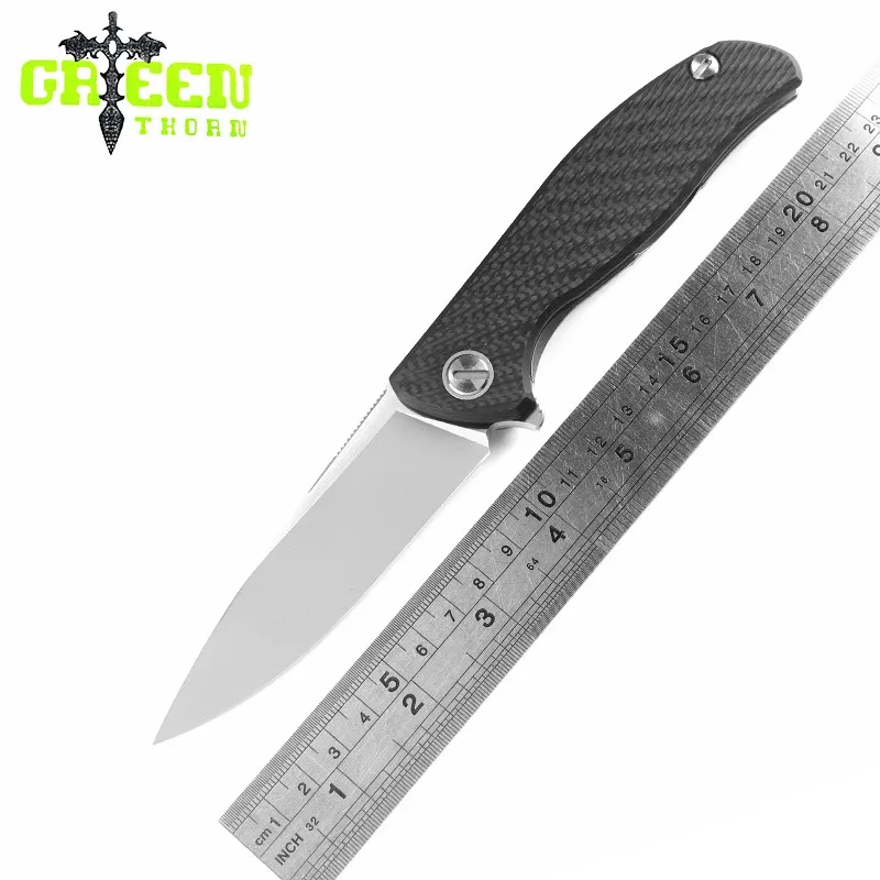 Green thorn HATI ball bearing Flipper folding M390 blade knife carbon fiber titanium handle camping outdoor knives EDC tools
Green thorn HATI ball bearing Flipper folding M390 blade knife carbon fiber titanium handle camping outdoor knives EDC tools