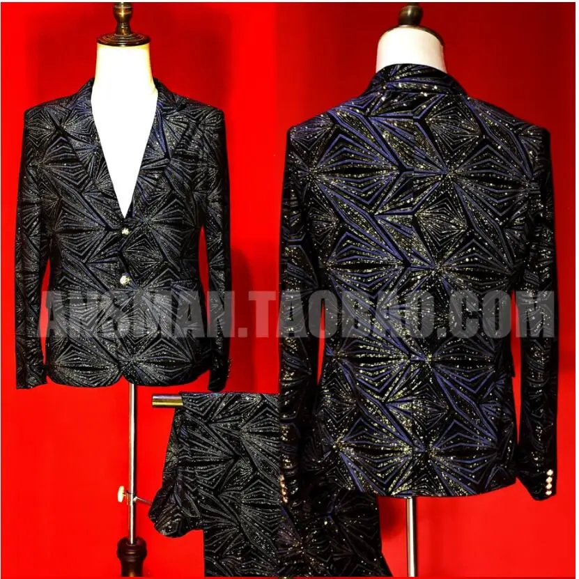 Glitter Suits Sets Men Clothing Formal Dress Singer Dj Nightclub Gd High-end Colorful Nightclub Stage Costumes M-5xl 2021 New
Glitter Suits Sets Men Clothing Formal Dress Singer Dj Nightclub Gd High-end Colorful Nightclub Stage Costumes M-5xl 2021 New