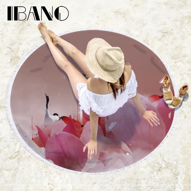 IBANO Landscape Painting Round Beach Towel Cotton/Polyester Bath Towel Yoga Mat Blanket Tapestry Dia 150cm With Tassel 500g/pc
IBANO Landscape Painting Round Beach Towel Cotton/Polyester Bath Towel Yoga Mat Blanket Tapestry Dia 150cm With Tassel 500g/pc