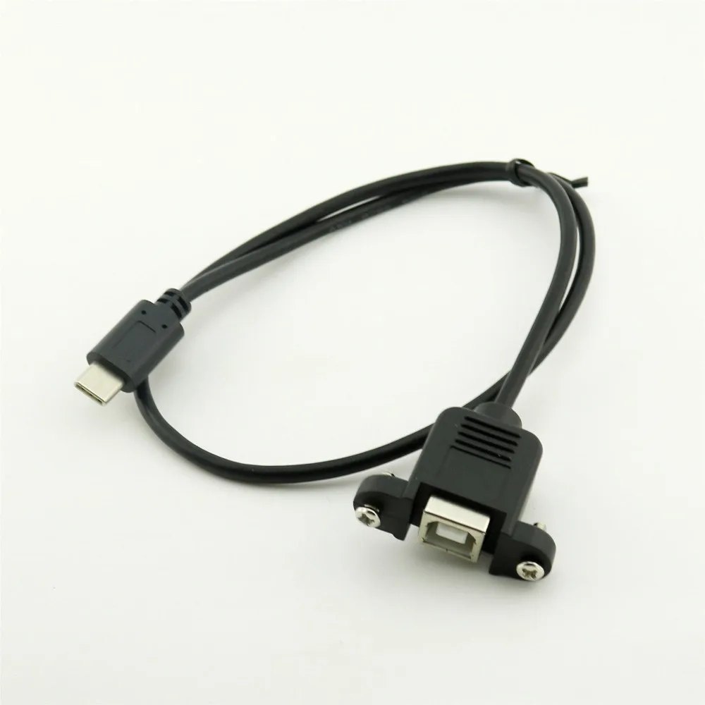 1x USB 2 0 B гнездо принтера Панель Крепление к 3 1 Тип C папа данных зарядный разъем