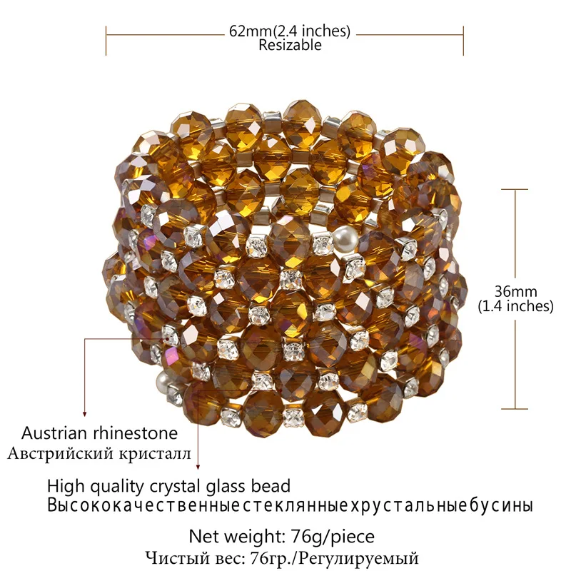 Collare Layer Bead Bracelet For Women Gold/Silver Color Crystal Glass Bead Cuff Bracelets & Bangles Rhinestone Jewelry H005
Collare Layer Bead Bracelet For Women Gold/Silver Color Crystal Glass Bead Cuff Bracelets & Bangles Rhinestone Jewelry H005