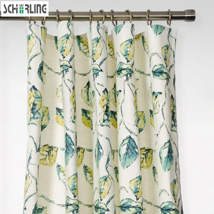 Декоративные шторы из 100% хлопка с принтом листьев|curtains for|curtain designdesigner curtains |