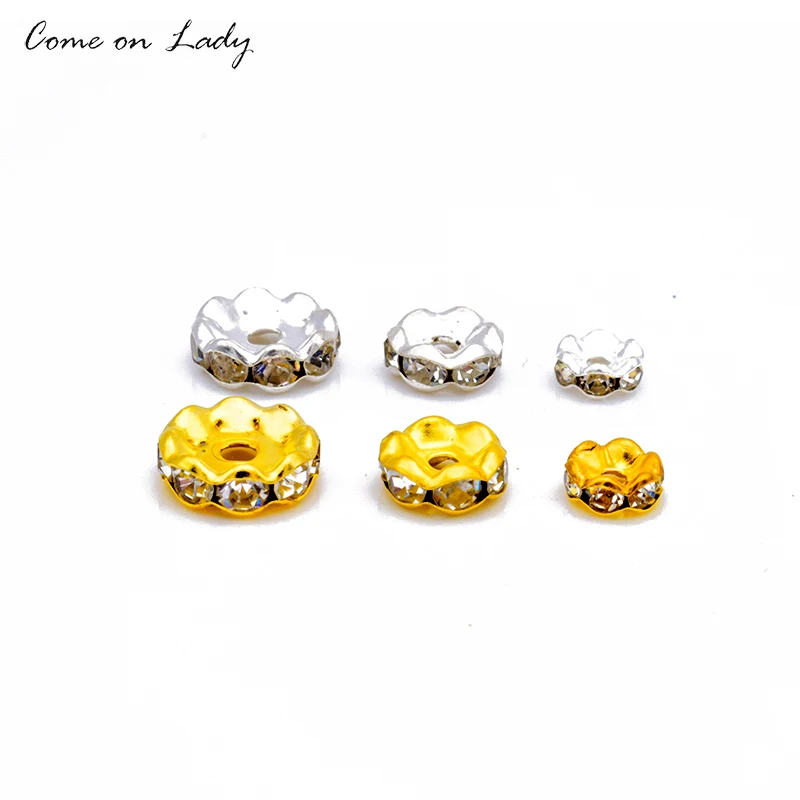 100pcs/lot 6mm 8mm 10mm Rhinestone Clear Crystal Laciness Wave Spacer Beads for Jewelry Making DIY Bracelet JF012
100pcs/lot 6mm 8mm 10mm Rhinestone Clear Crystal Laciness Wave Spacer Beads for Jewelry Making DIY Bracelet JF012