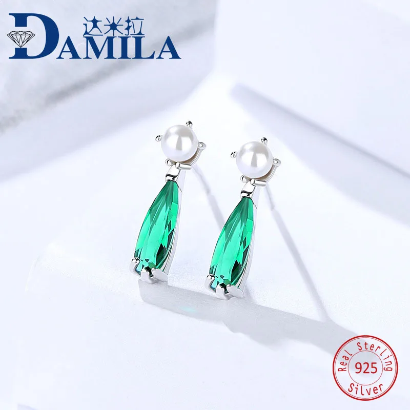 Fashion green crystal 925 sterling silver earings for women Silver S925 shell pearl jewelry stud earring cz cute earing female
Fashion green crystal 925 sterling silver earings for women Silver S925 shell pearl jewelry stud earring cz cute earing female