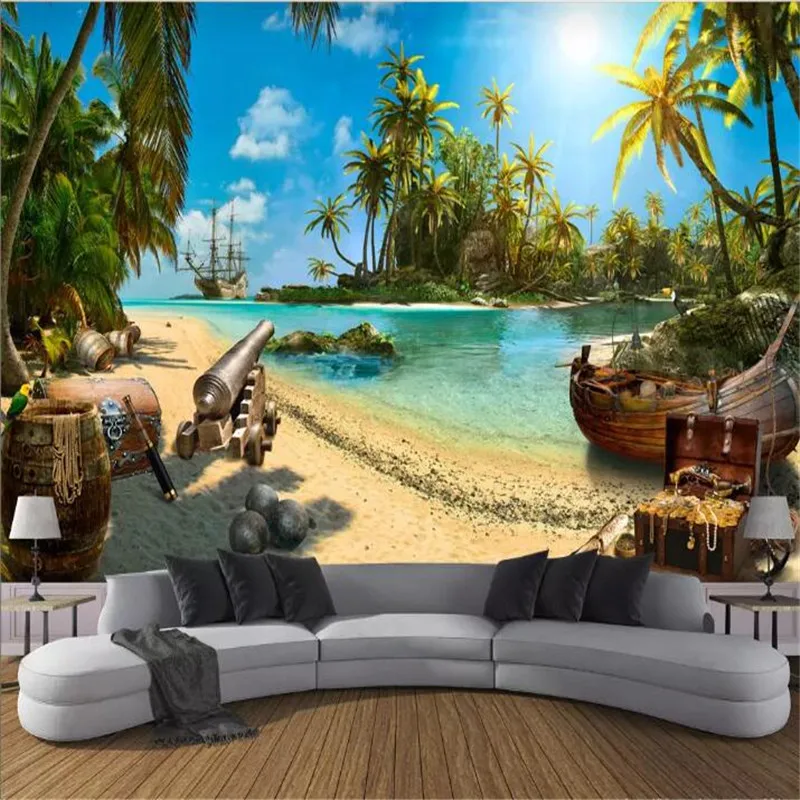 Seamless wallpaper Pirate Treasure Island Landscape 3D Background Wall Customized Big Wallpaper Mural
Seamless wallpaper Pirate Treasure Island Landscape 3D Background Wall Customized Big Wallpaper Mural