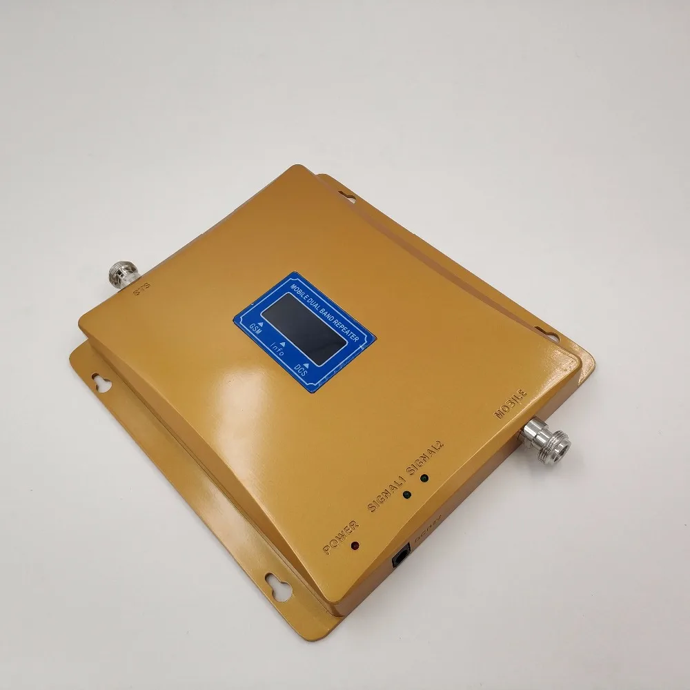 65dB Gain Dual Band Booster 2G GSM 900 3G 4G DCS/LTE 1800 Cellular Cell Phone Signal Repeater Signal Amplifier with LCD Display
65dB Gain Dual Band Booster 2G GSM 900 3G 4G DCS/LTE 1800 Cellular Cell Phone Signal Repeater Signal Amplifier with LCD Display