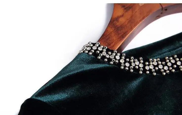 Spring Fall Fashion Women Rhinestone Long Sleeve Irregular Ruffles Velvet Shirt Blouse , Female Womens Korea Green Velour Shirts
Spring Fall Fashion Women Rhinestone Long Sleeve Irregular Ruffles Velvet Shirt Blouse , Female Womens Korea Green Velour Shirts