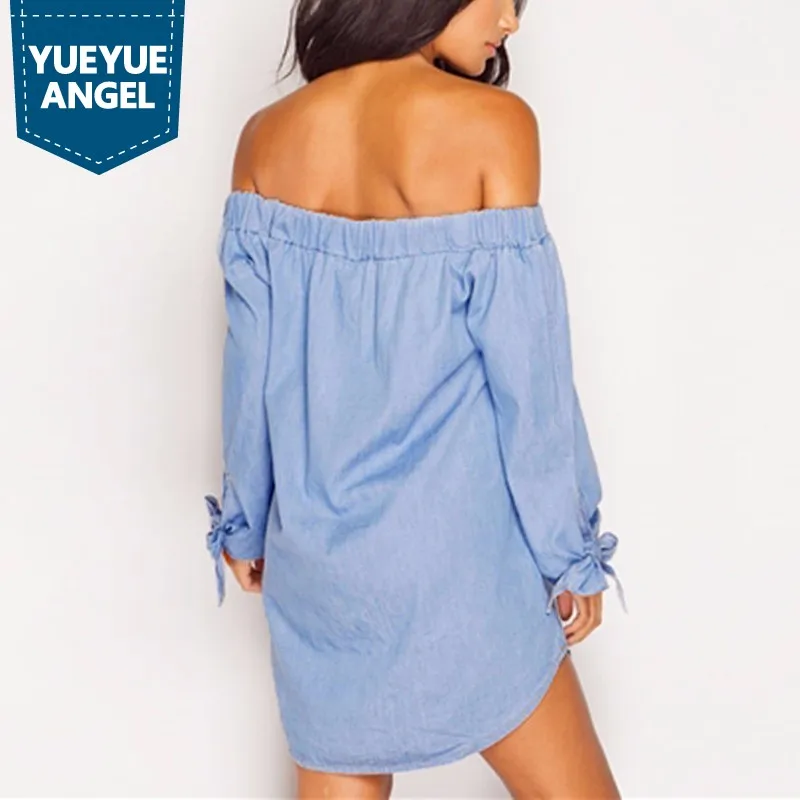 Off Shoulder Denim Blouse Shirt Women Loose Casual Blouse Long Sleeve Casual Tie Sleeve Denim Jeans Shirts Tops 5XL 4XL 3XL
Off Shoulder Denim Blouse Shirt Women Loose Casual Blouse Long Sleeve Casual Tie Sleeve Denim Jeans Shirts Tops 5XL 4XL 3XL
