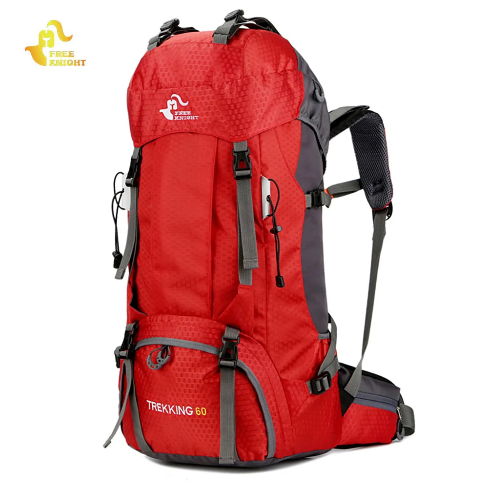

Свободный рыцарь большой емкости 60л походный рюкзак для отдыха на природе, спортивная сумка для альпинизма, походов, путешествий с защитой ...