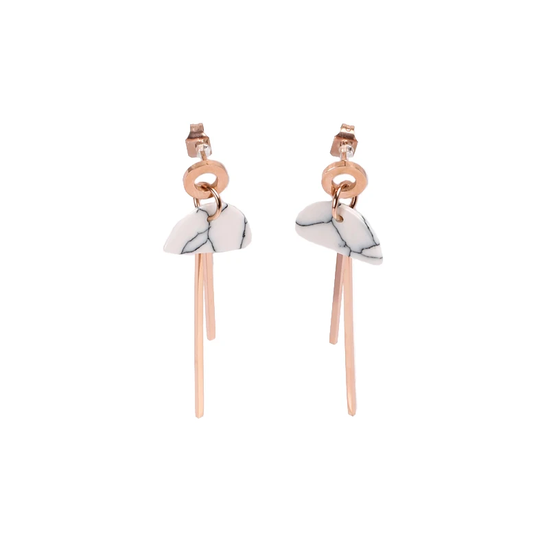 YUN RUO Simple & Fashion Natural Stone Stud Earring Rose Gold Color Woman Gift Titanium Steel Jewelry Never Fade Drop ship 2019
YUN RUO Simple & Fashion Natural Stone Stud Earring Rose Gold Color Woman Gift Titanium Steel Jewelry Never Fade Drop ship 2019