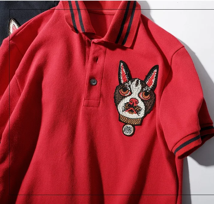 High New 19ss Men High Embroidered Boston Terrier Polo Shirts Shirt Hip Hop Skateboard Cotton Polos Top M-3XL #H17
High New 19ss Men High Embroidered Boston Terrier Polo Shirts Shirt Hip Hop Skateboard Cotton Polos Top M-3XL #H17