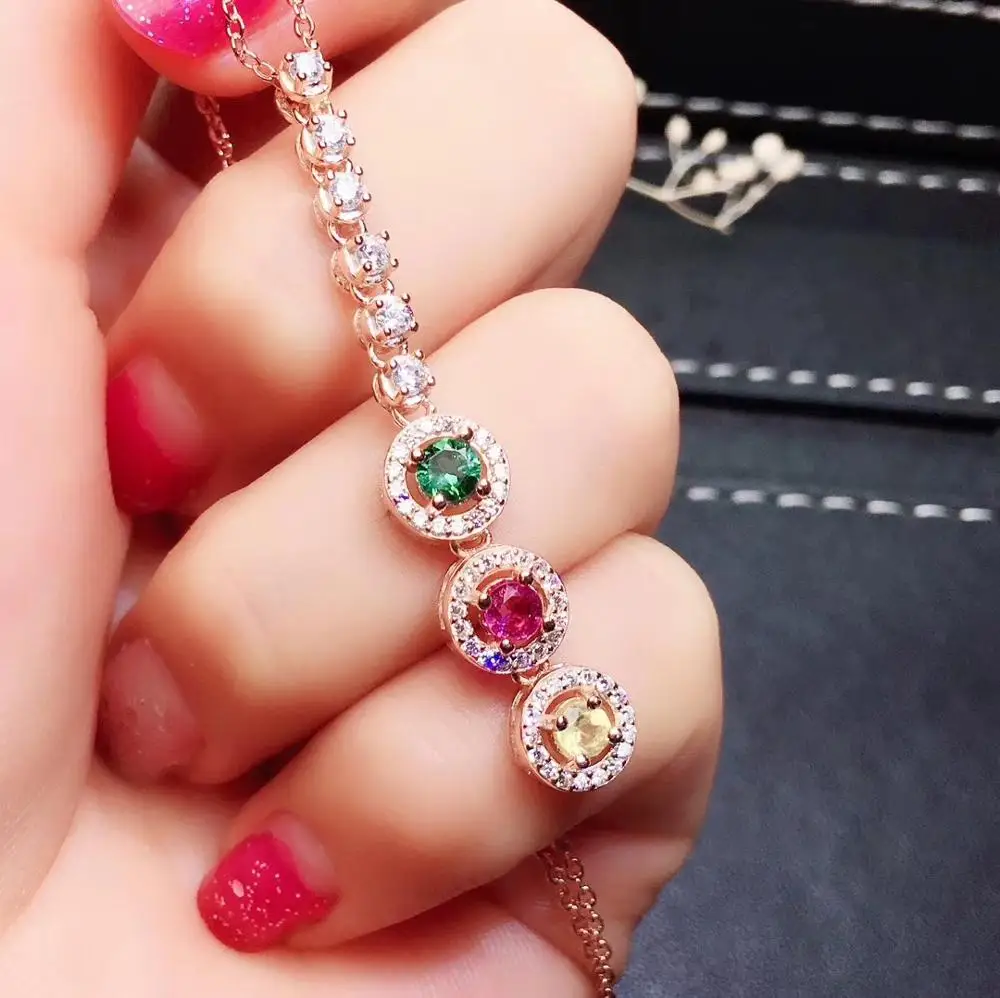 natural Multicolor tourmaline pendant S925 silver Natural gemstone Pendant Necklace trendy elegant Tassels String women jewelry
natural Multicolor tourmaline pendant S925 silver Natural gemstone Pendant Necklace trendy elegant Tassels String women jewelry