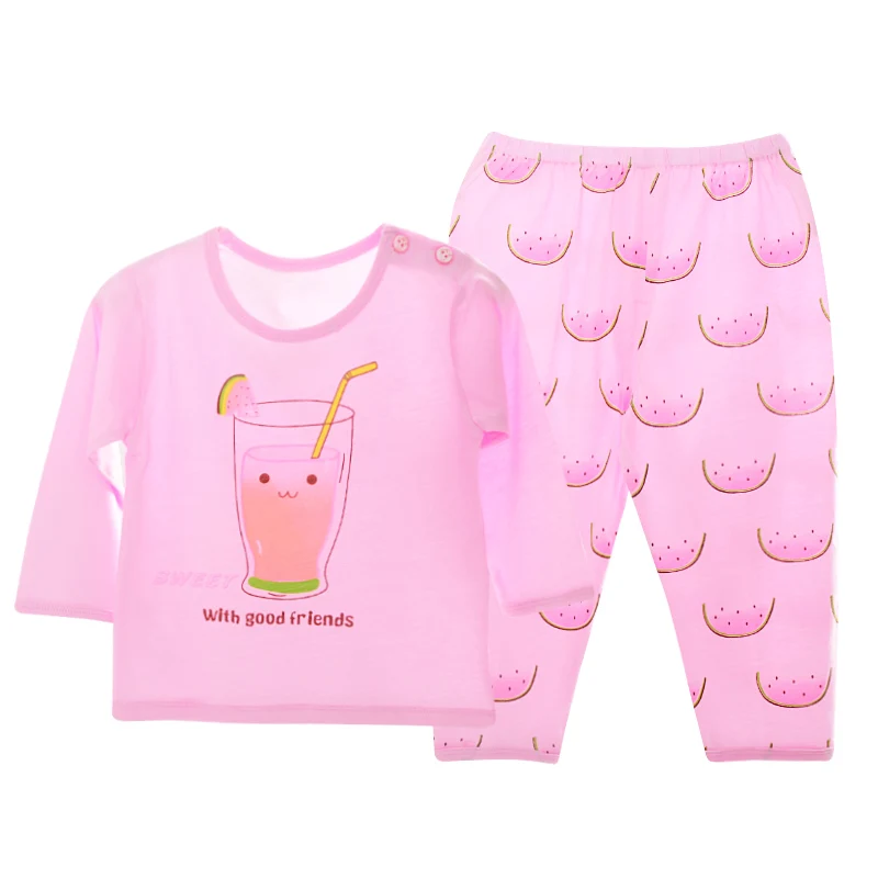 Пижама J & E детская из 100% хлопка тонкая брендовая одежда для сна с длинным