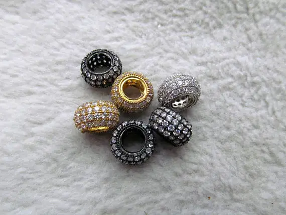 Large hole--12pcs 8-12mm Micro Crystal Pave Diamond Rondelle Hexgon Silver Gunmetal Rose Gold Jewelry Spacer Jewelry beads
Large hole--12pcs 8-12mm Micro Crystal Pave Diamond Rondelle Hexgon Silver Gunmetal Rose Gold Jewelry Spacer Jewelry beads