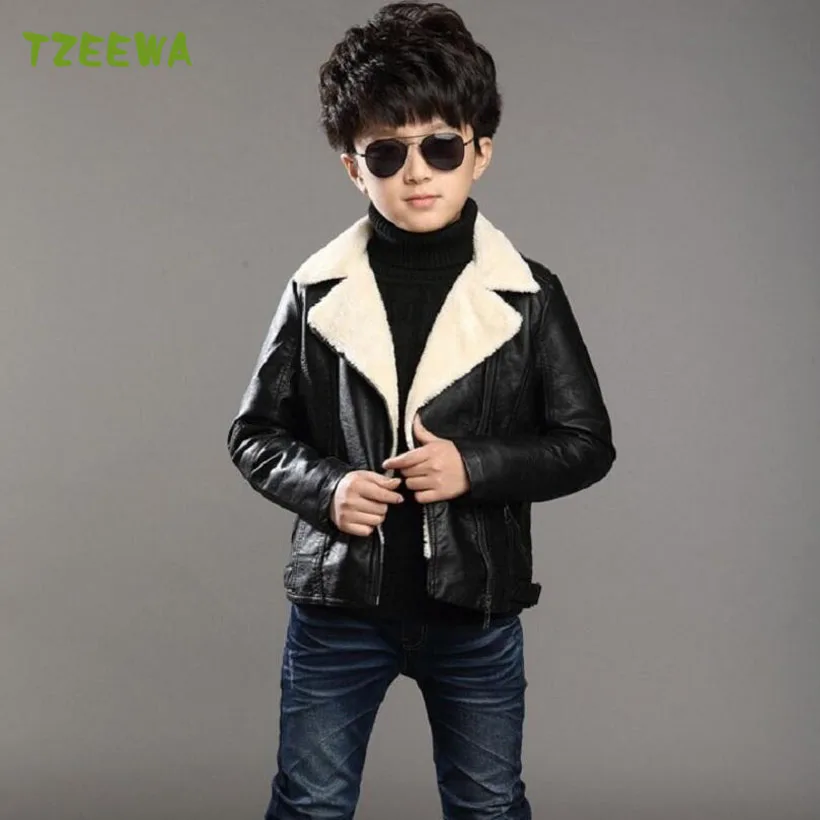 Children Boys Winter Coat New 2017 Winter Thick Velvet PU Leather Kids Jacket Fashion Solid Children Warm Clothes Boy Outerwears
Children Boys Winter Coat New 2017 Winter Thick Velvet PU Leather Kids Jacket Fashion Solid Children Warm Clothes Boy Outerwears