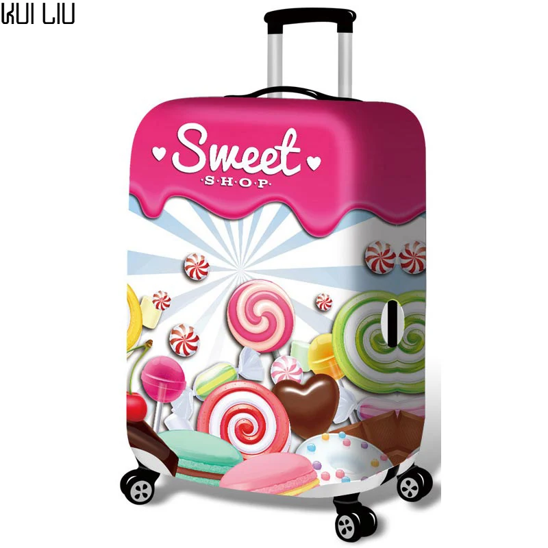 

Thickened Luggages Protective Cover Trolley Cases Waterproof Elastic Suitcases Bag Dust Rain Covers Lollipop Strawberry Print