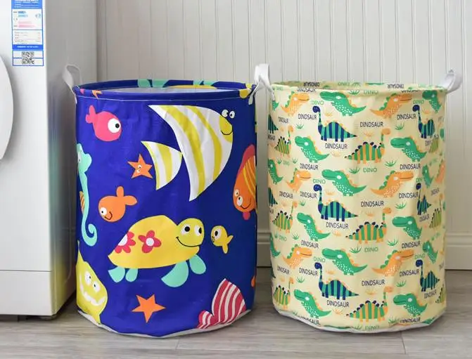 

Cartoon Laundry Hamper Storage Bin Baskets Foldable Laundry Basket for Organizing Kids Toy/Bedroom/Toy Bin/Closet /Shelf Baskets