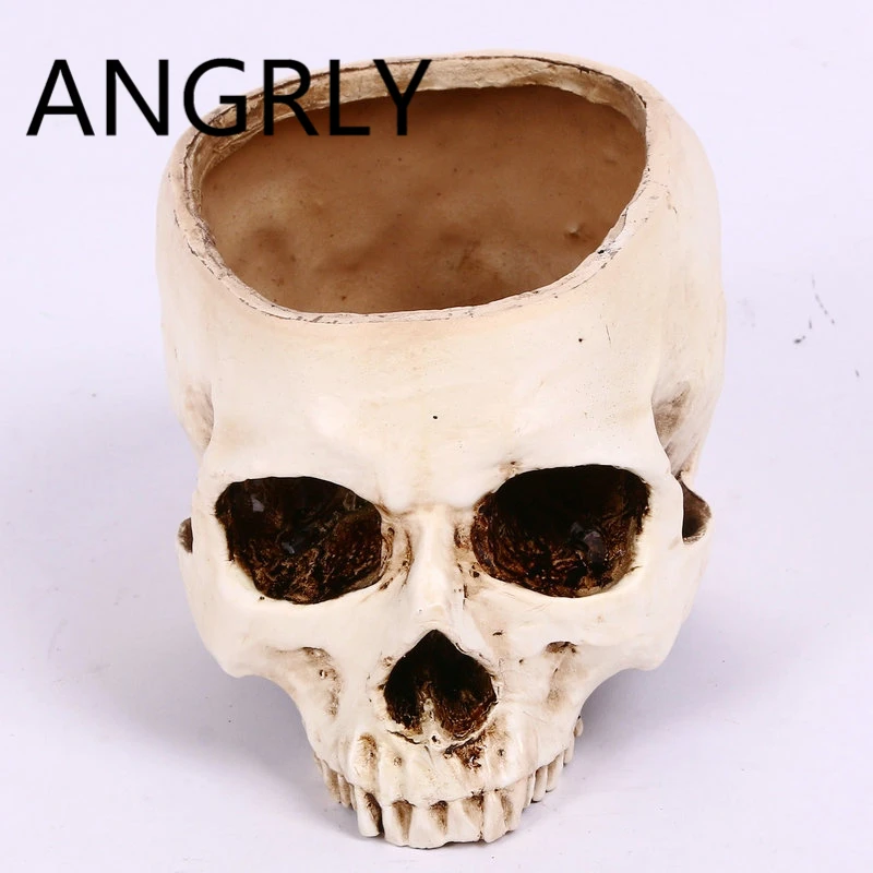 ANGRLY Resin Halloween Props No Brain Skull Hollow Skeleton Resin Skeleton Head Bone Flower Pot Ashtray Halloween Decorations
ANGRLY Resin Halloween Props No Brain Skull Hollow Skeleton Resin Skeleton Head Bone Flower Pot Ashtray Halloween Decorations