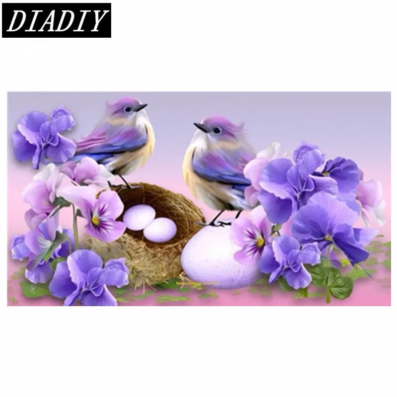 Diy Diamond painting Cross stitch Kit Embroidery butterfly orchid 55x30 3D round drill mosaic Crafts Needlework | Дом и сад