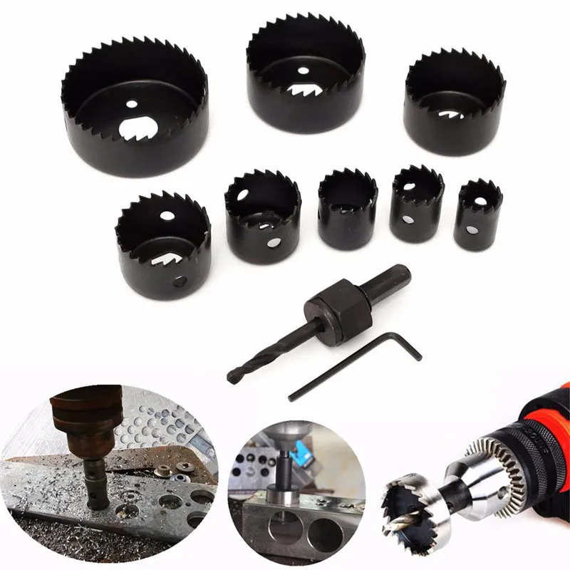 8pcs Set Metal Hole Saw Cutting Drill Bit Kit Cutter with Box Hex Wrench for Cut Wood Alloy Iron Woodworking Tools
8pcs Set Metal Hole Saw Cutting Drill Bit Kit Cutter with Box Hex Wrench for Cut Wood Alloy Iron Woodworking Tools