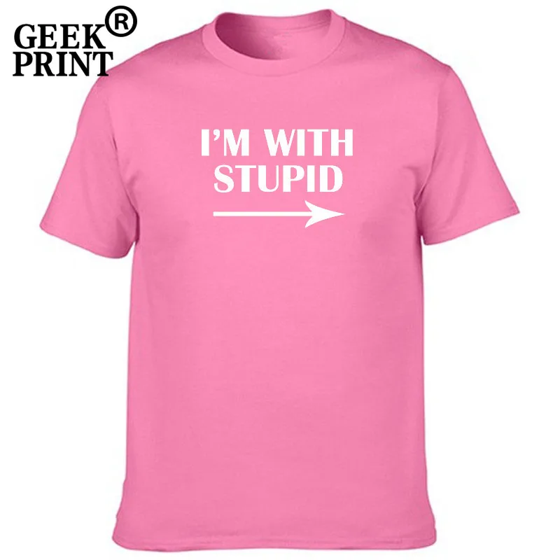 Женские топы с надписью I'm with Stupid arrow женские Забавные футболки tumblr на Рождество