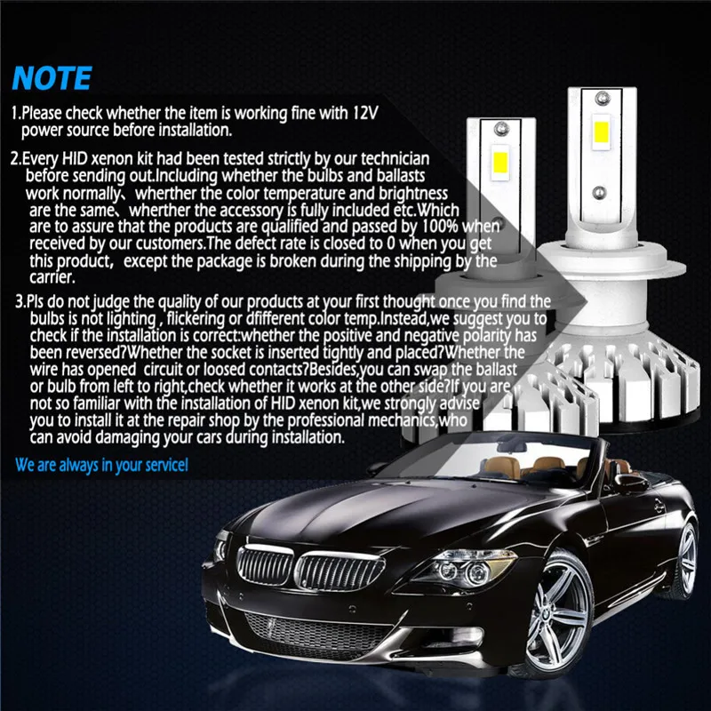 2x Car LED Headlight Kit H3 400W 36000LM 6000K Bright LED Headlight Bulbs Kit Lamp Auto Car Styling Auto Accessories Camping
2x Car LED Headlight Kit H3 400W 36000LM 6000K Bright LED Headlight Bulbs Kit Lamp Auto Car Styling Auto Accessories Camping