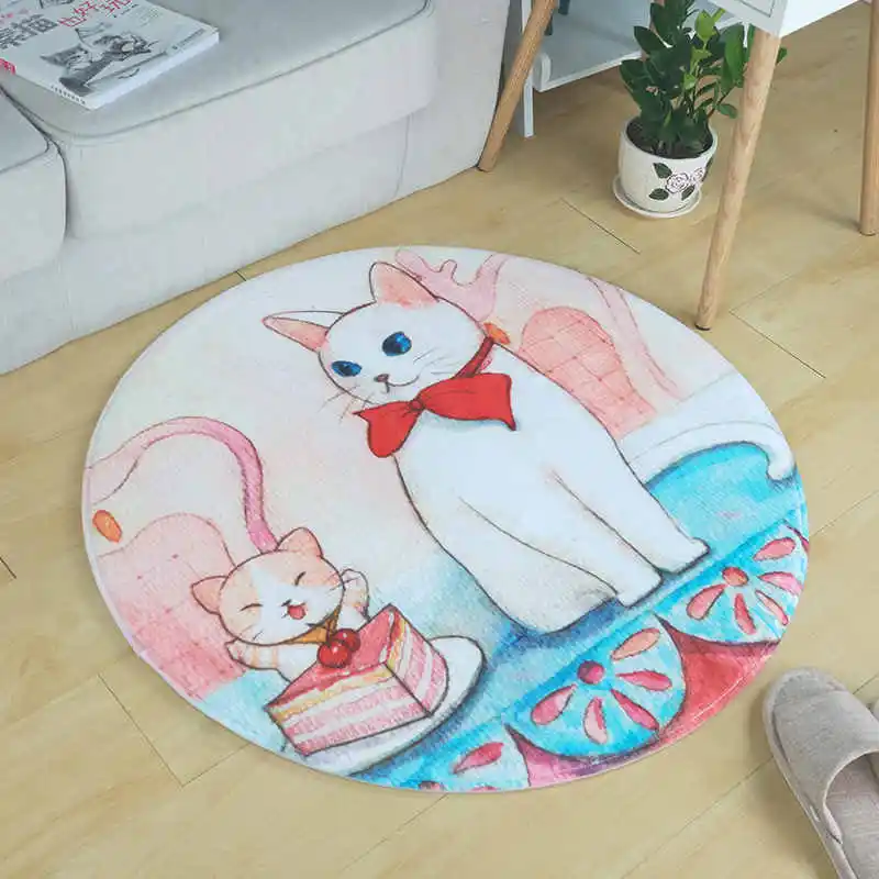Элегантный кошачий круглый ковер Dream для гостиной компьютерное кресло детский